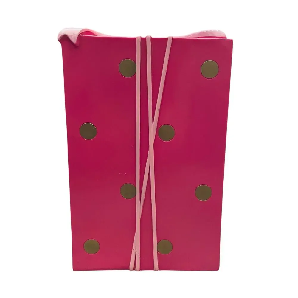 34th & Pine Pink Gold Polka Dot Christmas Present Bow Outdoor Holiday Decor New
